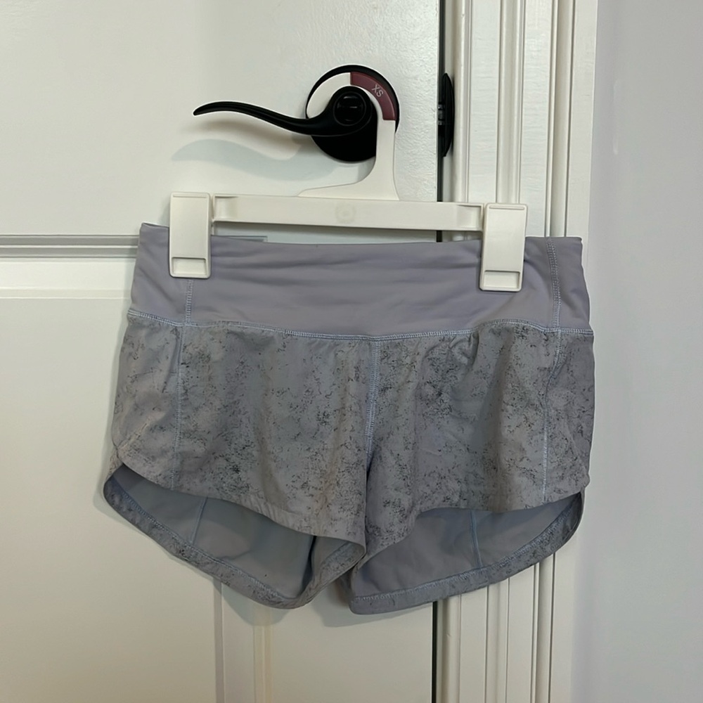 lululemon speed up shorts 2.5 inch size 0